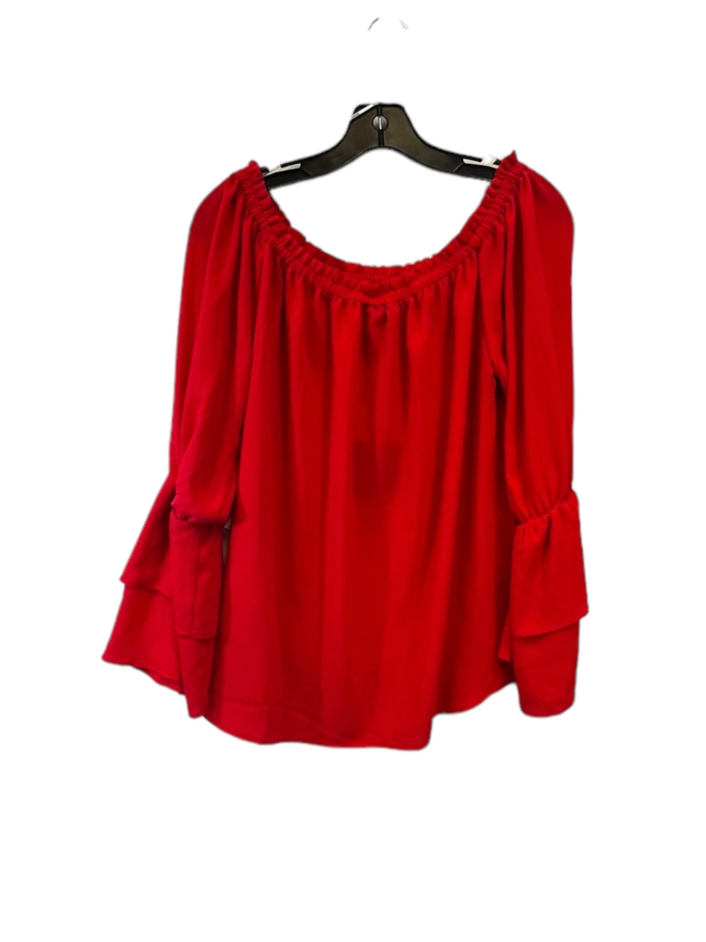 Red Top Long Sleeve Bobeau, Size L