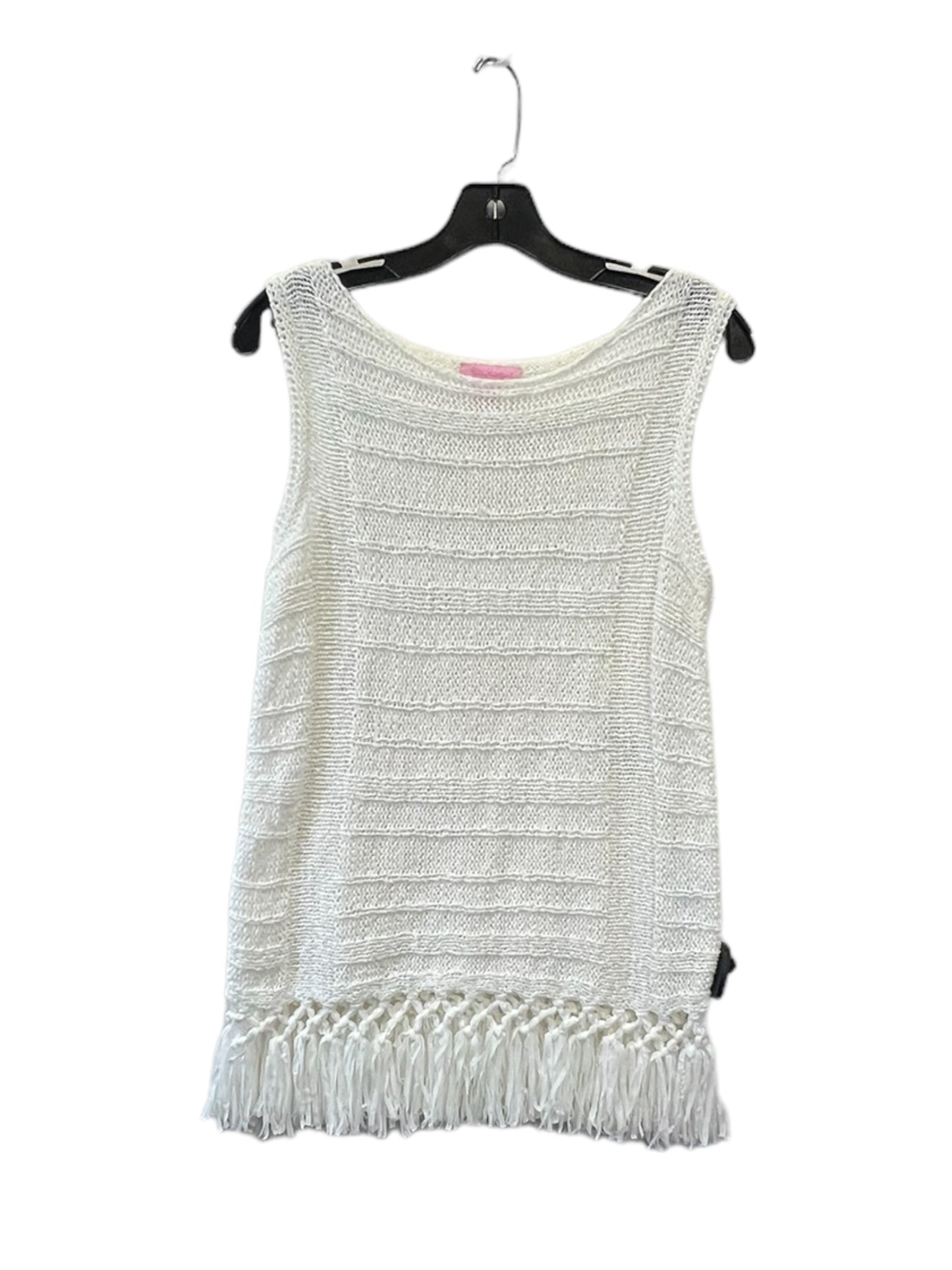 Top Sleeveless By Lilly Pulitzer In White, Size: M