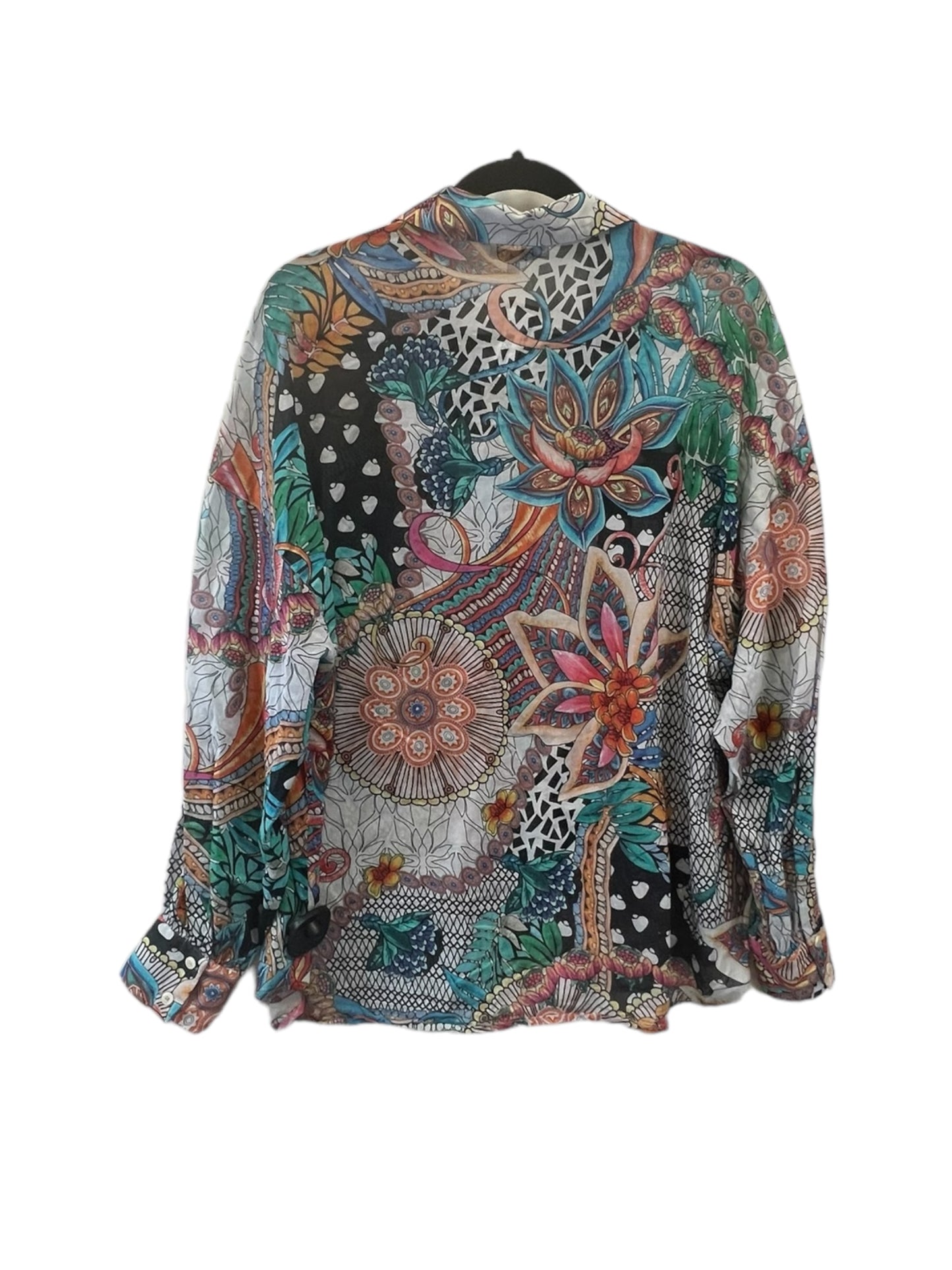 Top Long Sleeve Designer By Desigual In Multi-colored, Size: L