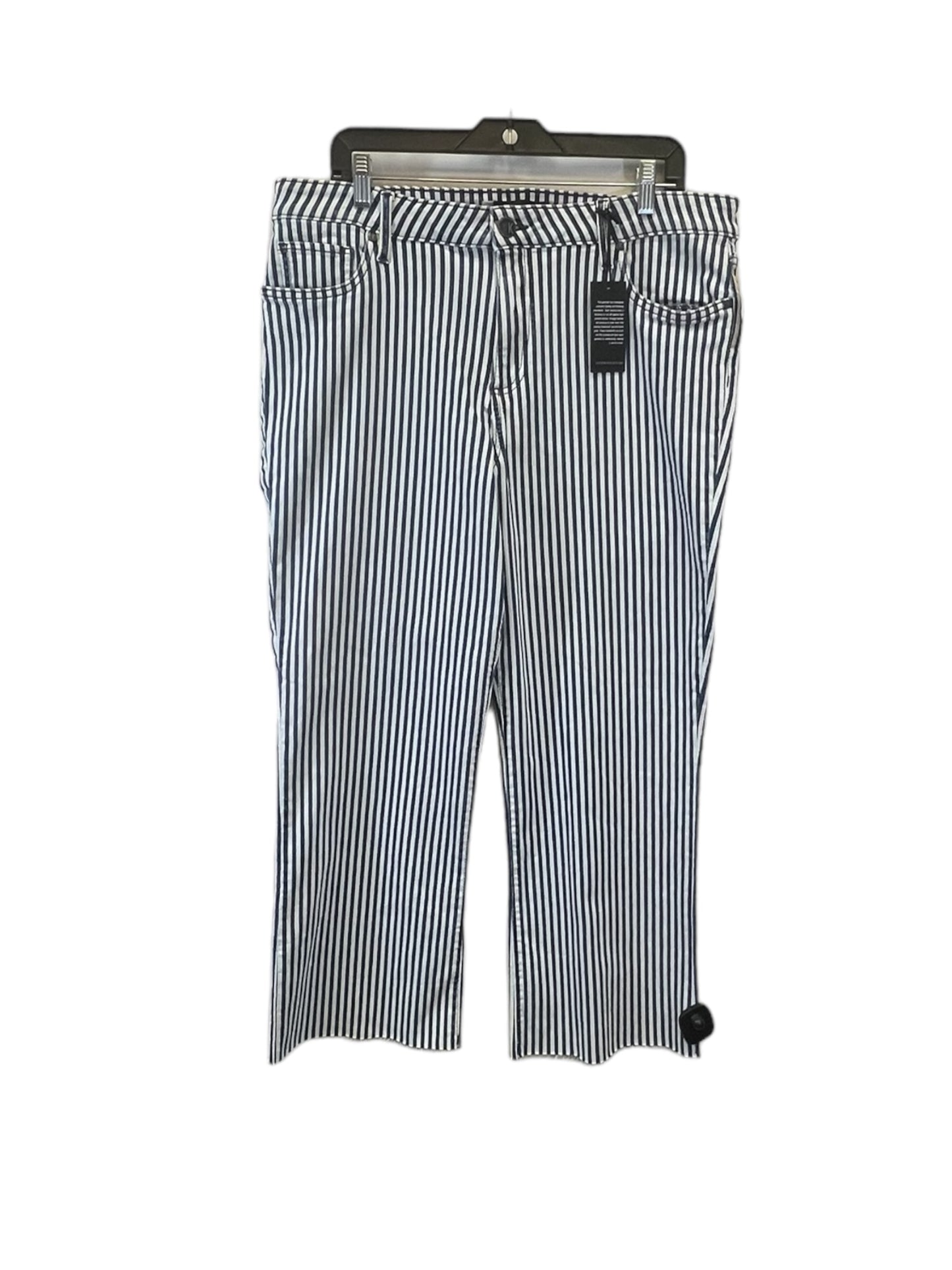 Jeans Flared By Kut In Striped Pattern, Size: 16