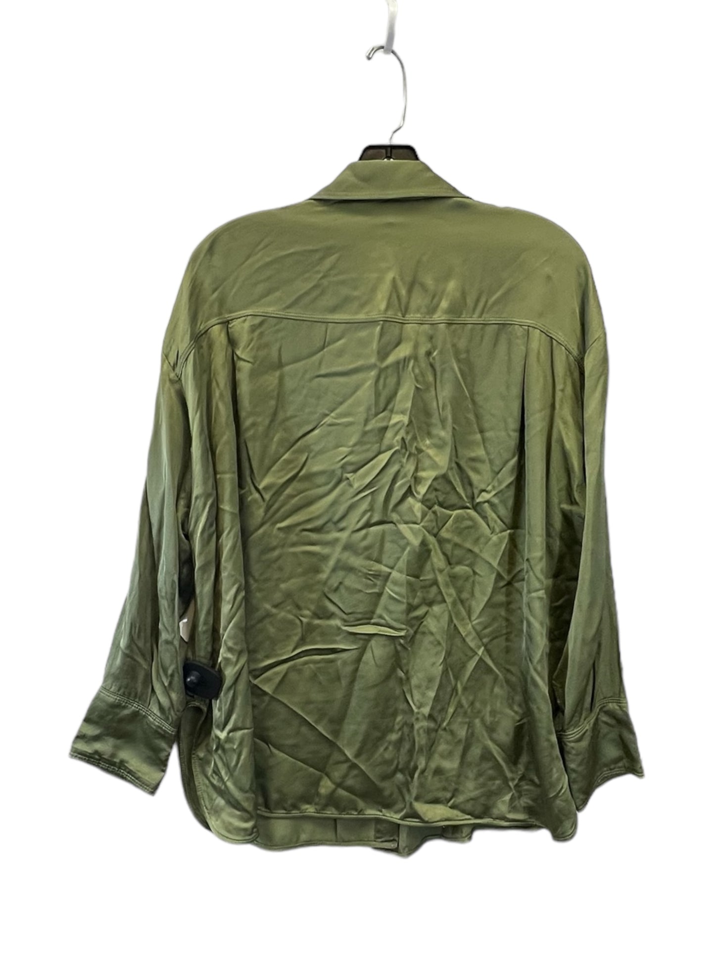 Top Long Sleeve By Zara In Green, Size: S