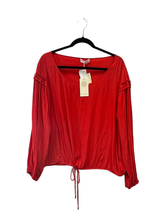 Top Long Sleeve Designer By Ramy Brook In Orange, Size: L