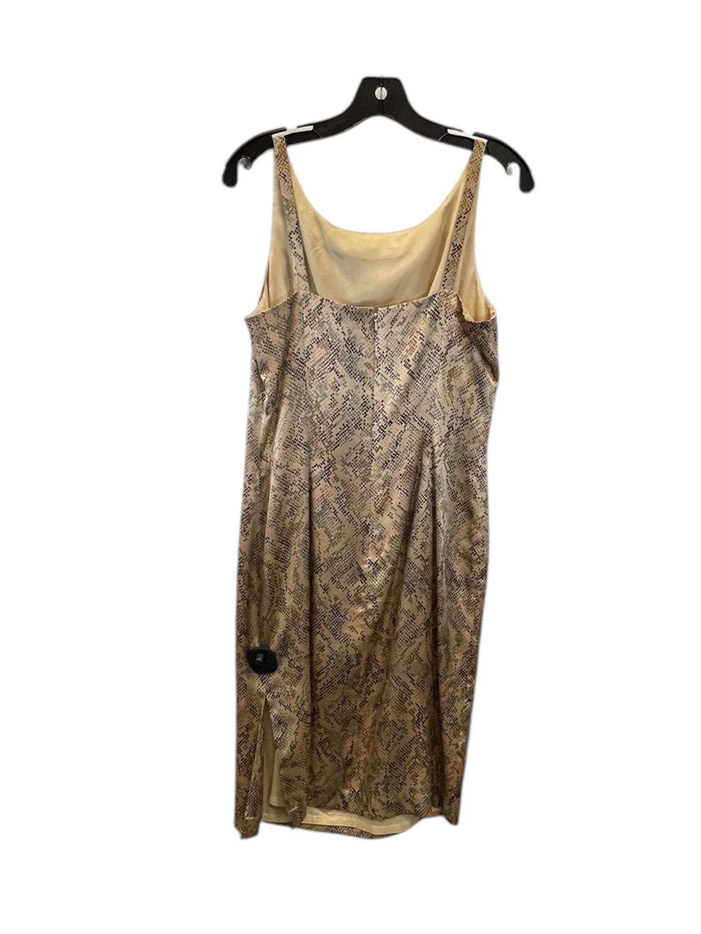 Dress Casual Midi By Muse In Gold & Green, Size: M