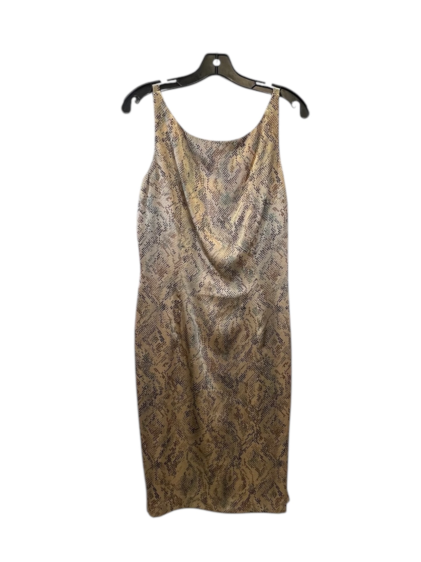 Dress Casual Midi By Muse In Gold & Green, Size: M