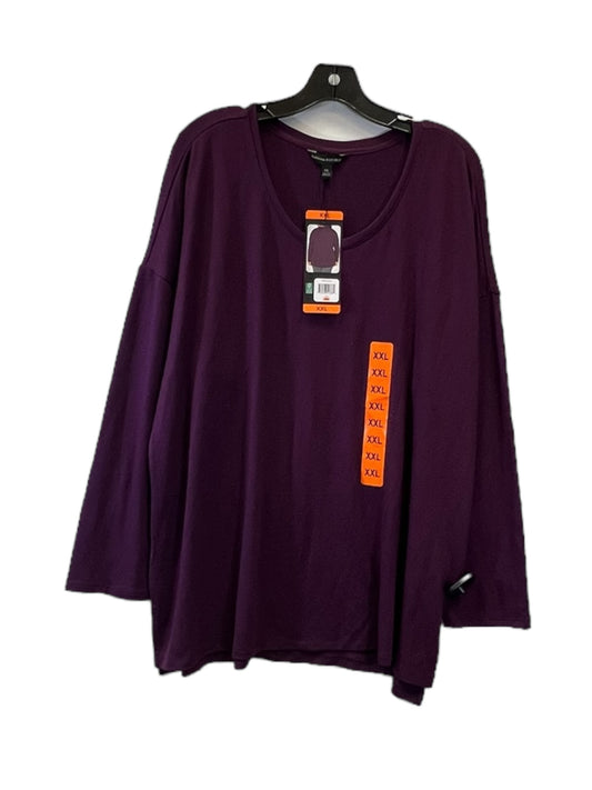 Top Long Sleeve By Banana Republic In Purple, Size: Xxl