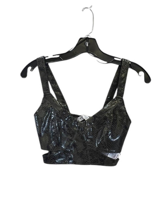 Top Sleeveless By Zara In Snakeskin Print, Size: Xs