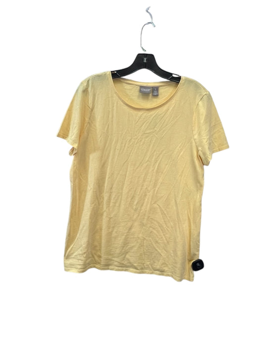 Top Short Sleeve By Chicos In Yellow, Size: M