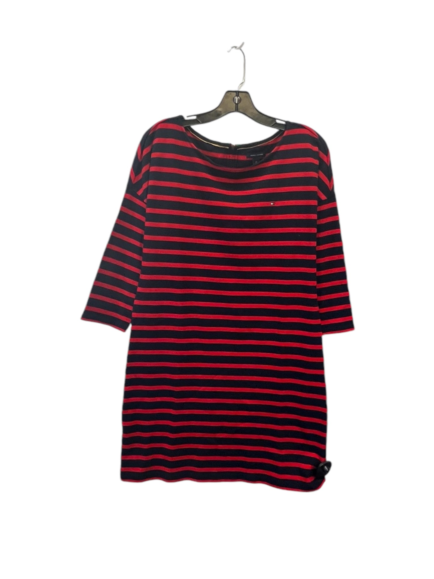 Dress Casual Midi By Tommy Hilfiger In Blue & Red, Size: S