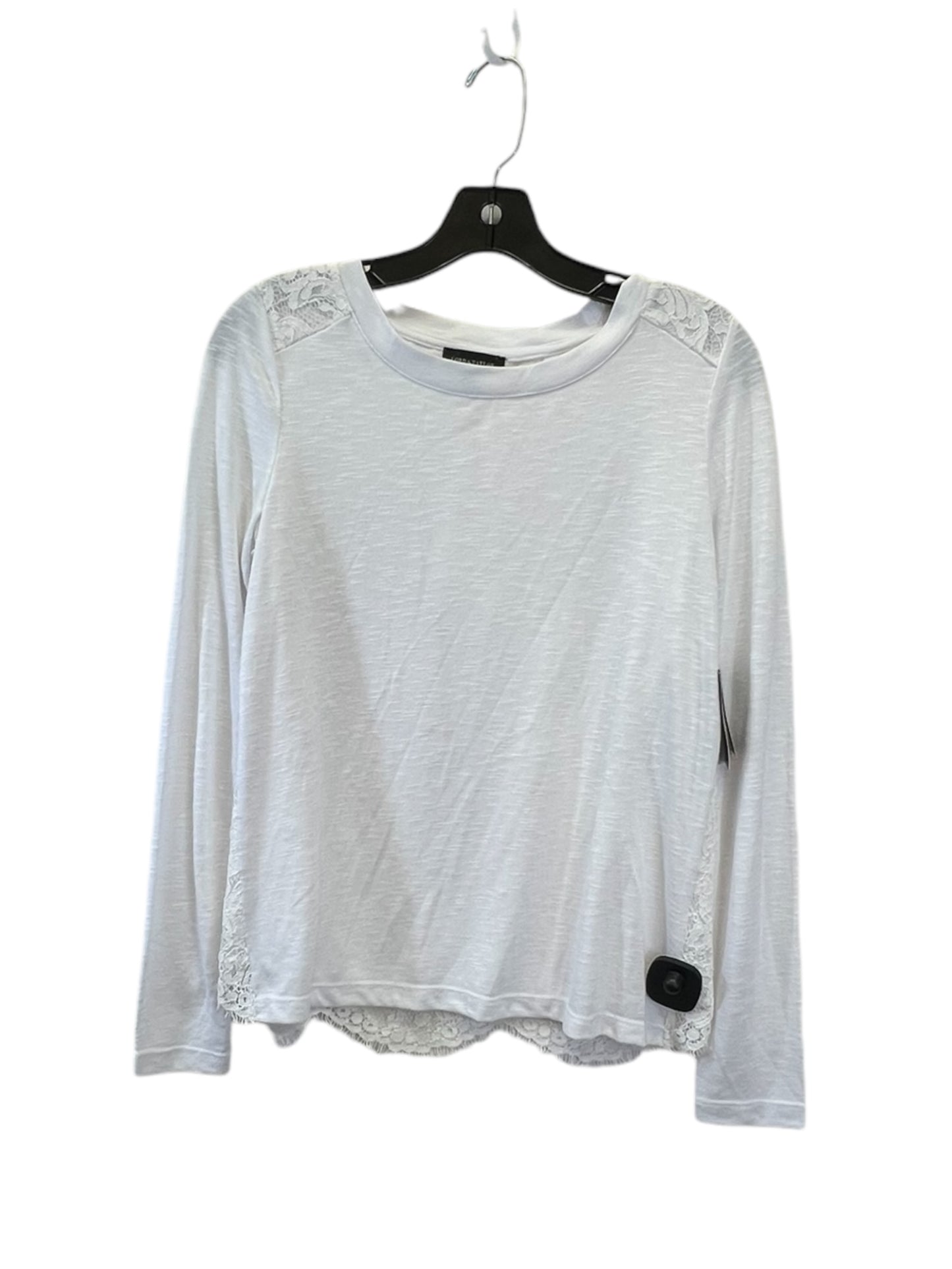 Top Long Sleeve By Lord And Taylor In White, Size: Xs