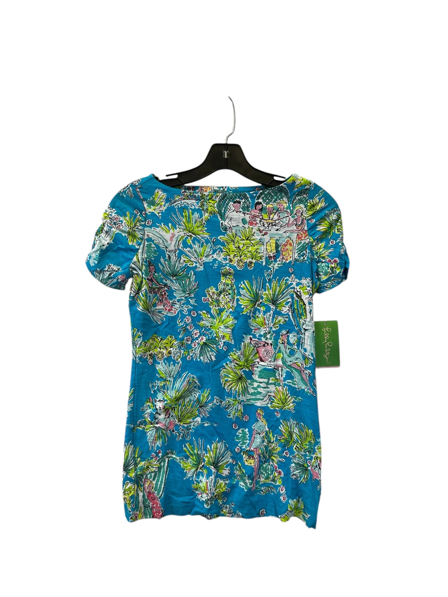 Top Short Sleeve By Lilly Pulitzer In Blue & Green, Size: Xs