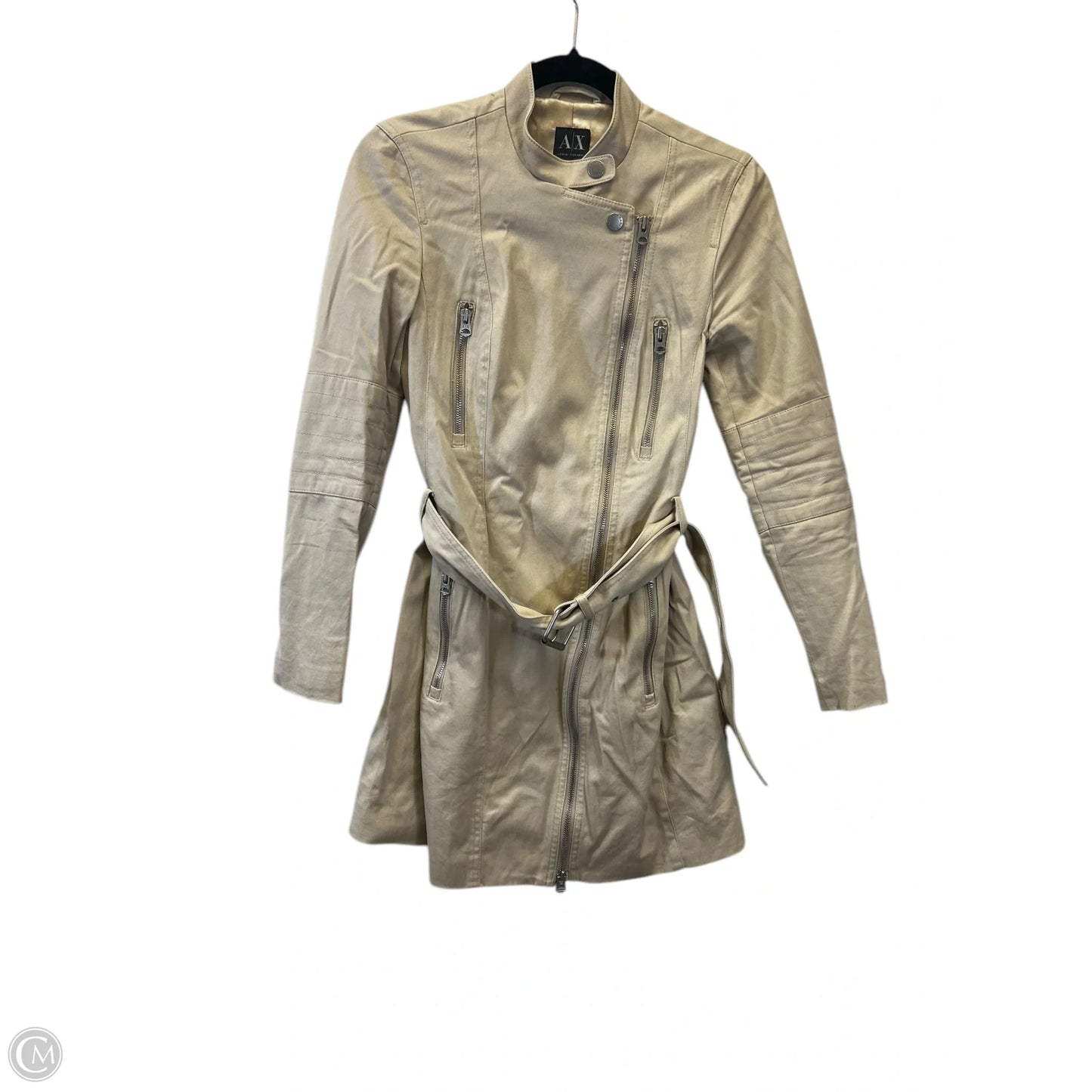 Jacket Designer By Armani Exchange In Tan, Size: Xs