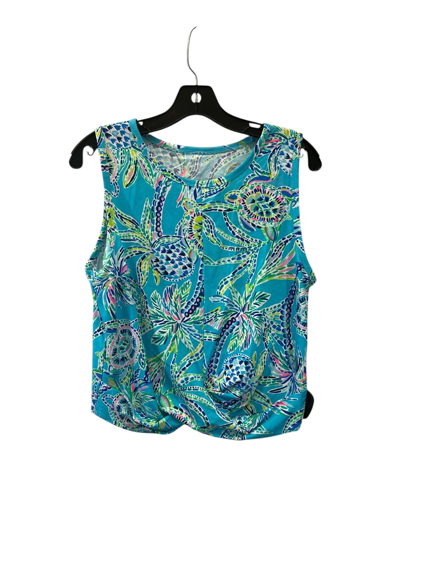 Top Sleeveless By Lilly Pulitzer In Teal, Size: L