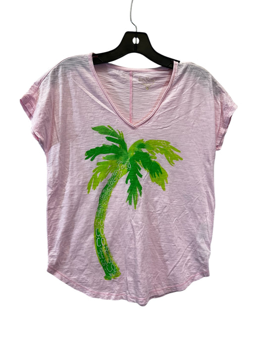 Top Short Sleeve Basic By Lilly Pulitzer In Green & Pink, Size: Xxs