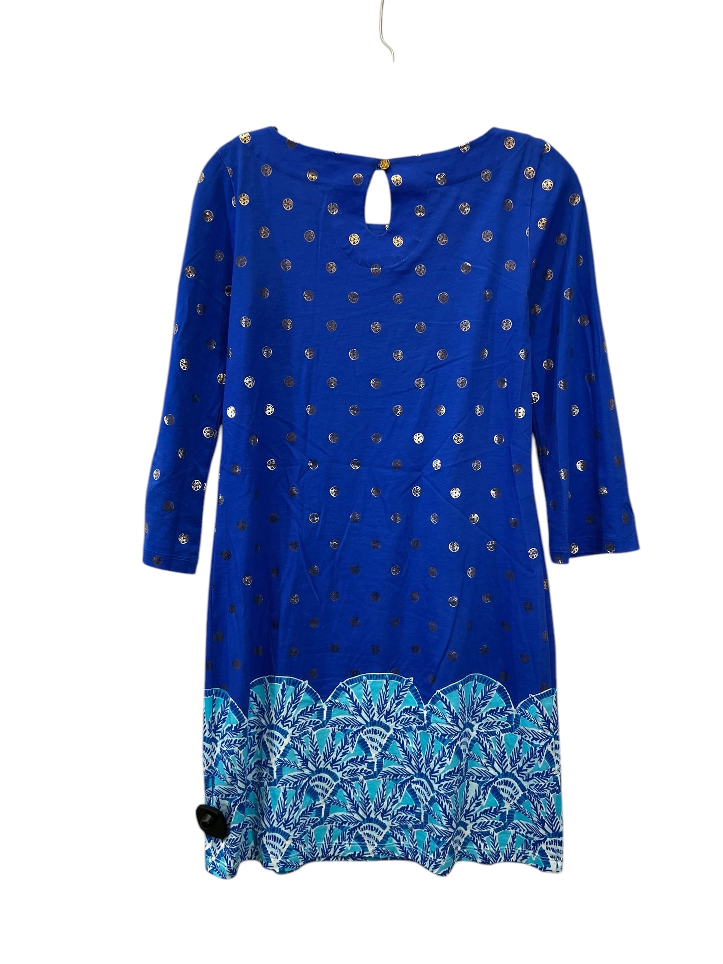 Dress Casual Midi By Lilly Pulitzer In Blue & Gold, Size: Xs