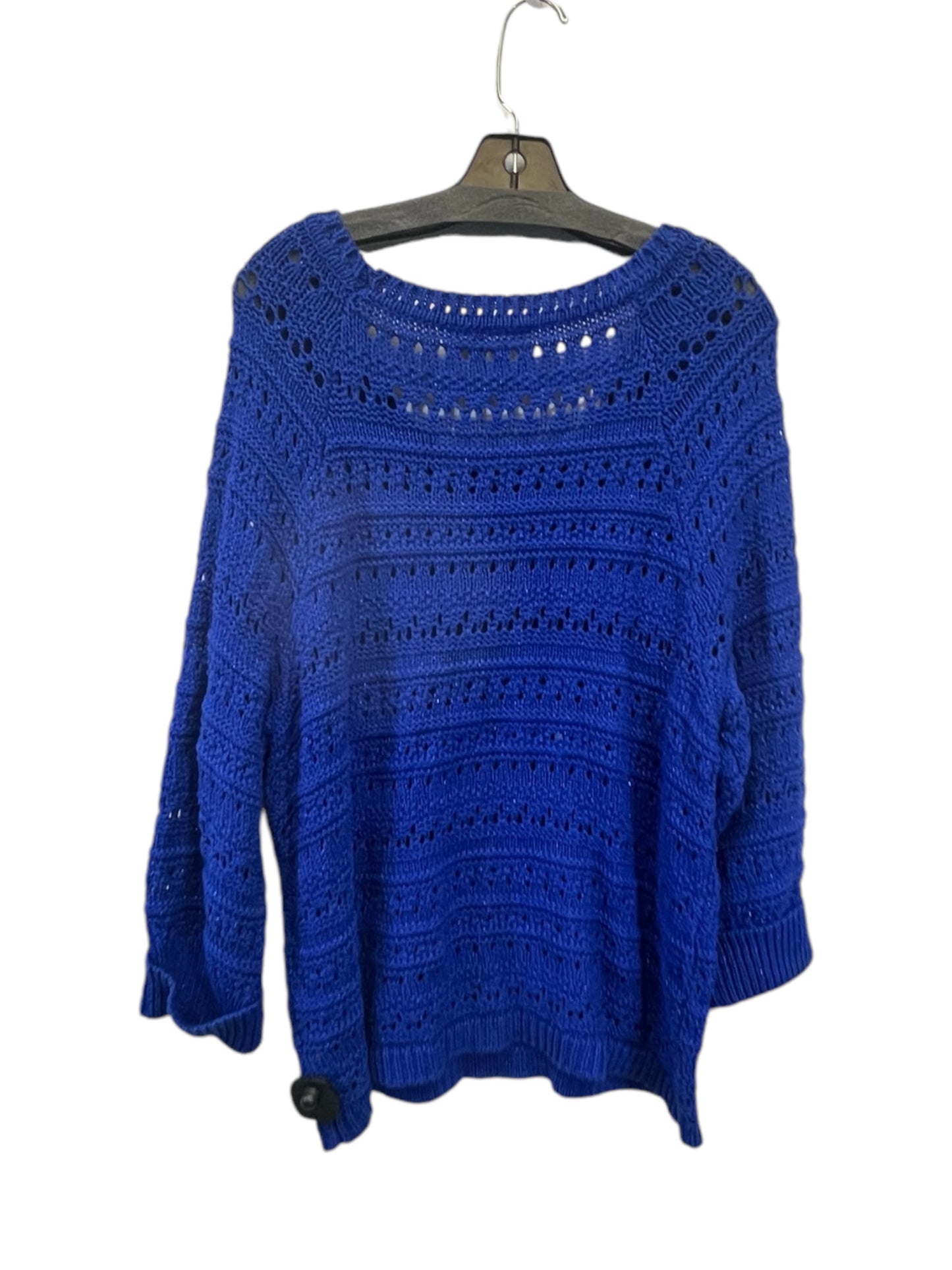 Sweater By Cato In Blue, Size: 3x