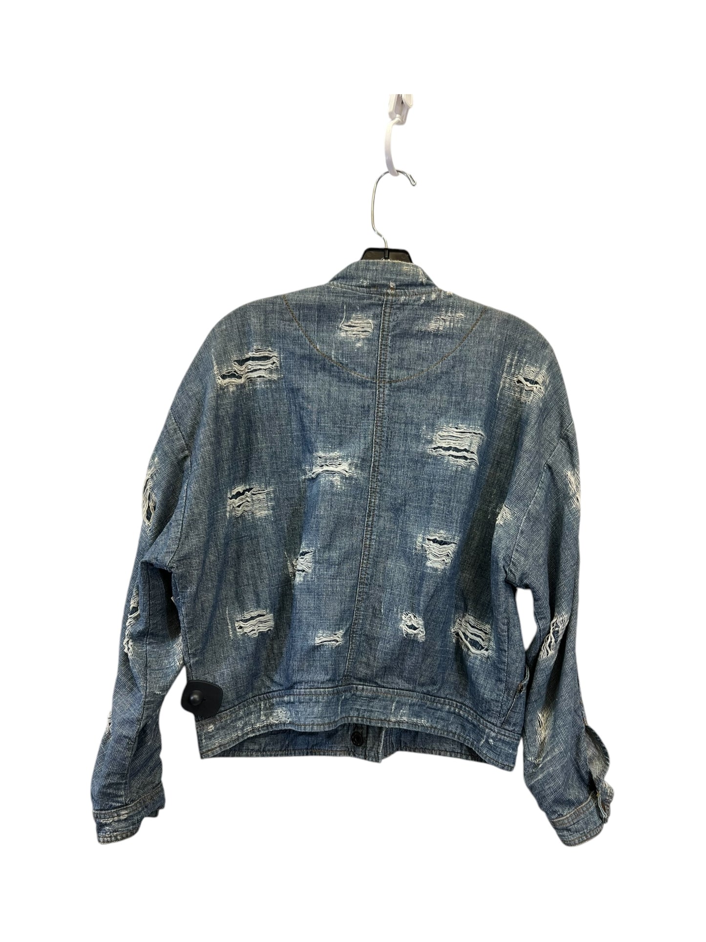 Jacket Denim By Free People In Blue Denim, Size: S