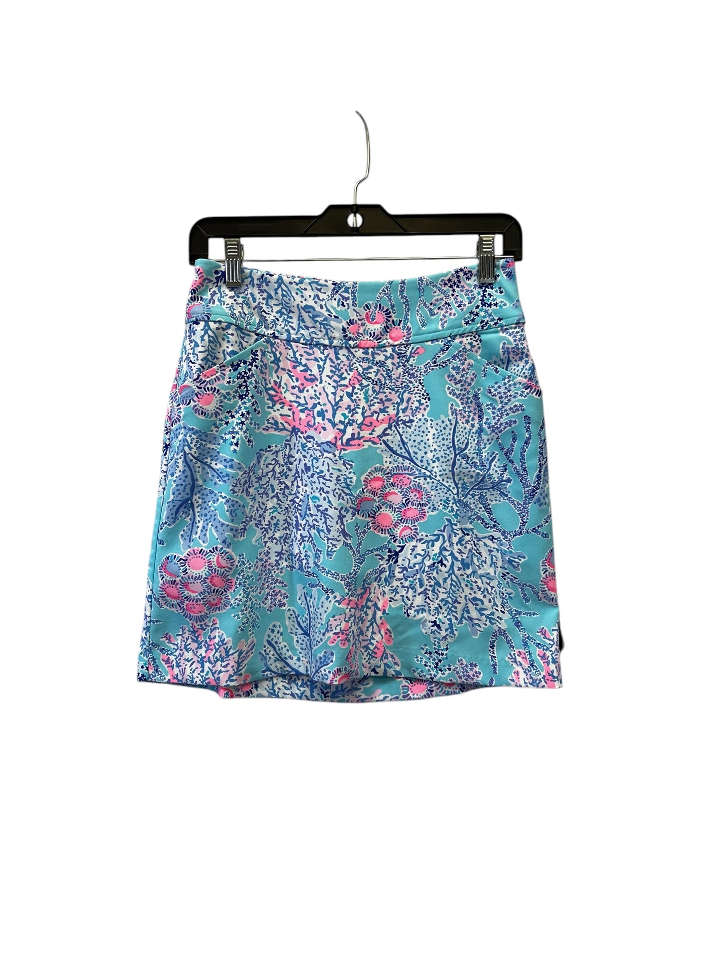 Skirt Mini & Short By Lilly Pulitzer In Blue & Pink, Size: 0