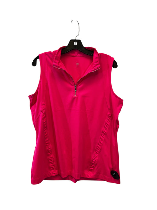 Athletic Tank Top By Tail In Pink, Size: L