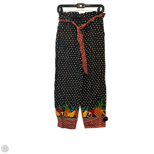 Pants Lounge By Farm Rio In Black & Pink, Size: Xs