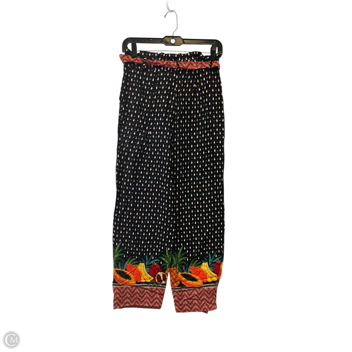 Pants Lounge By Farm Rio In Black & Pink, Size: Xs