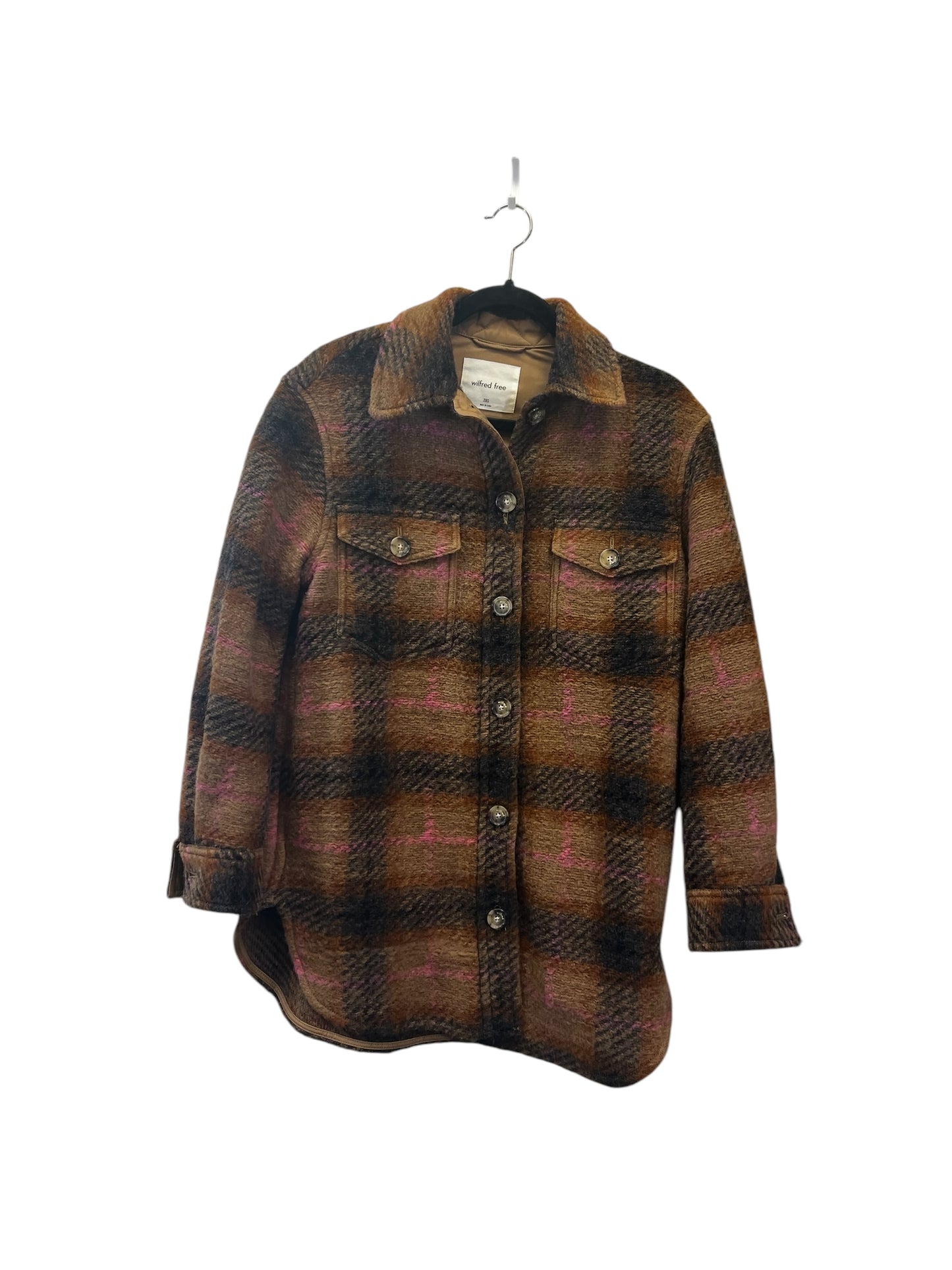 Jacket Shirt By Wilfred In Plaid Pattern, Size: Xxs