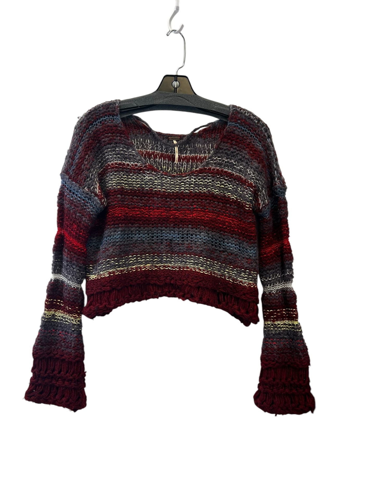 Sweater By Free People In Red & Yellow, Size: Xs