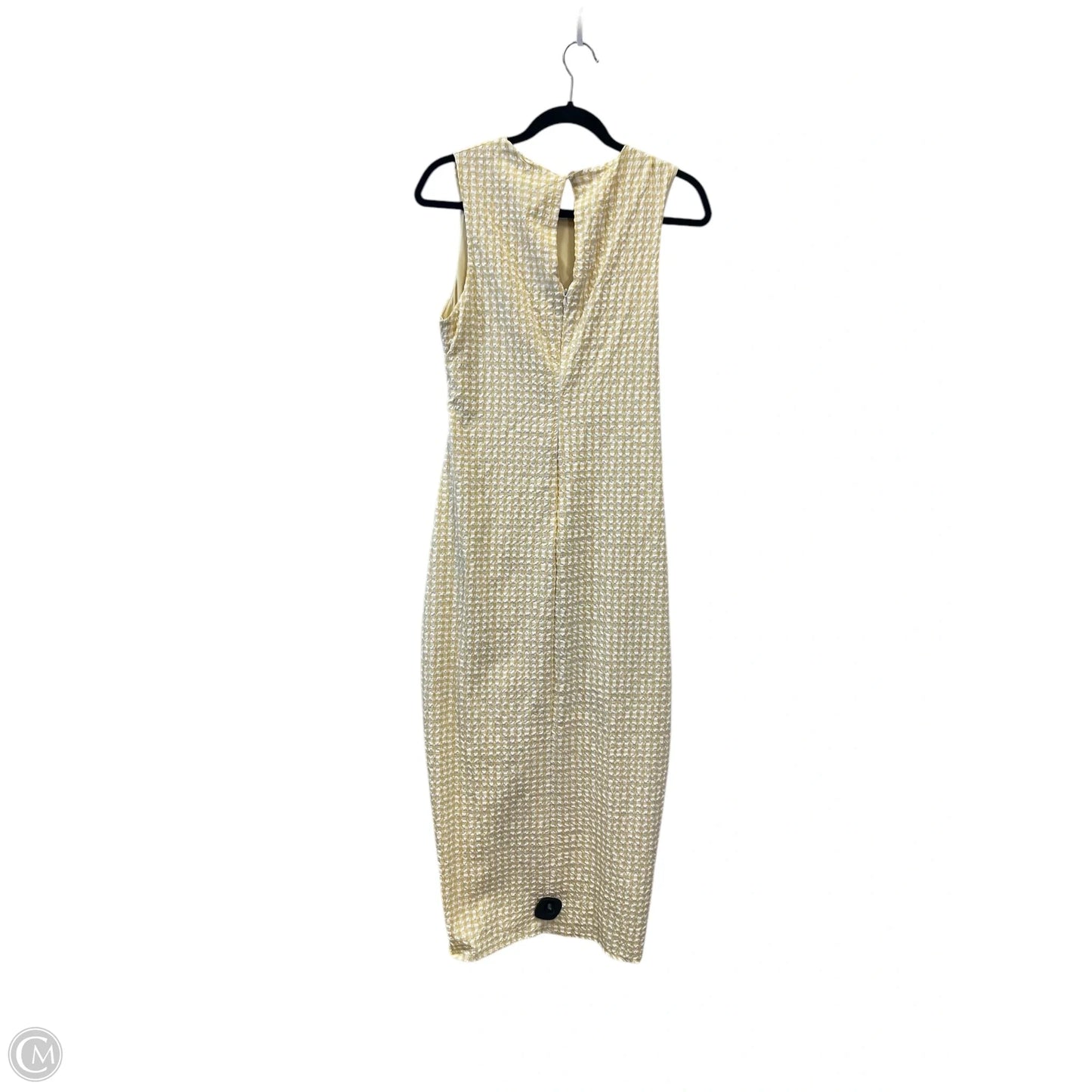Dress Designer By Maeve In White & Yellow, Size: S