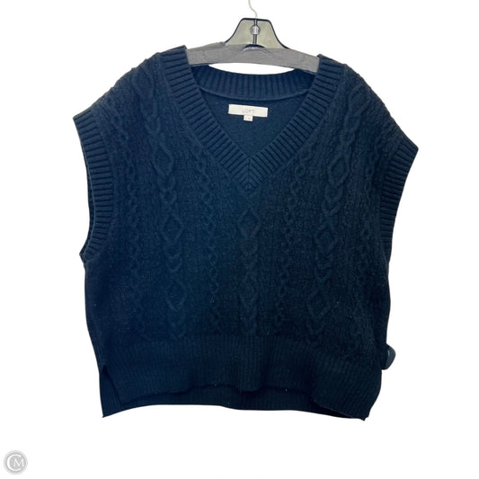 Vest Sweater By Loft In Black, Size: Xl
