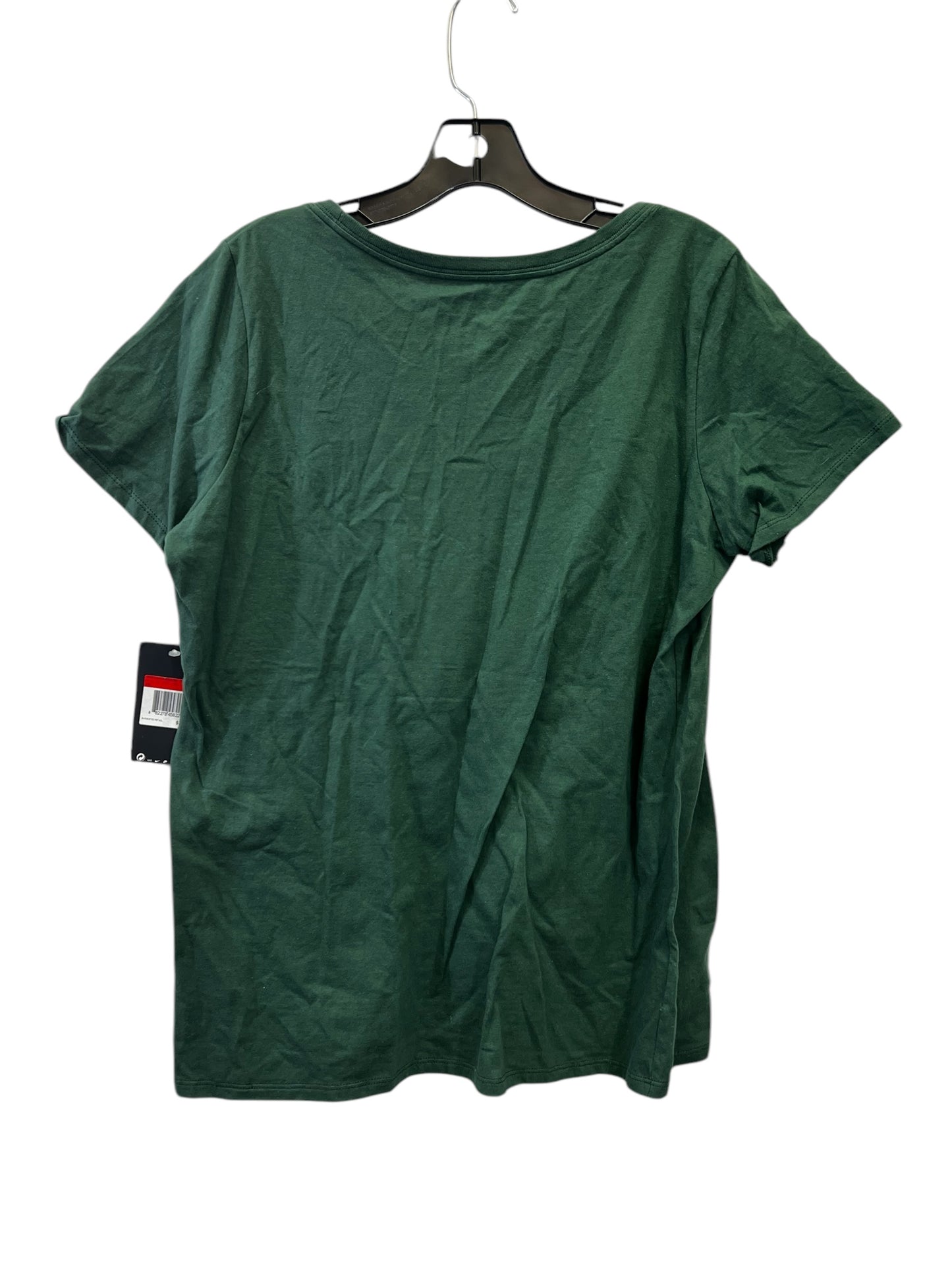 Top Short Sleeve Basic By Nike In Green & White, Size: L