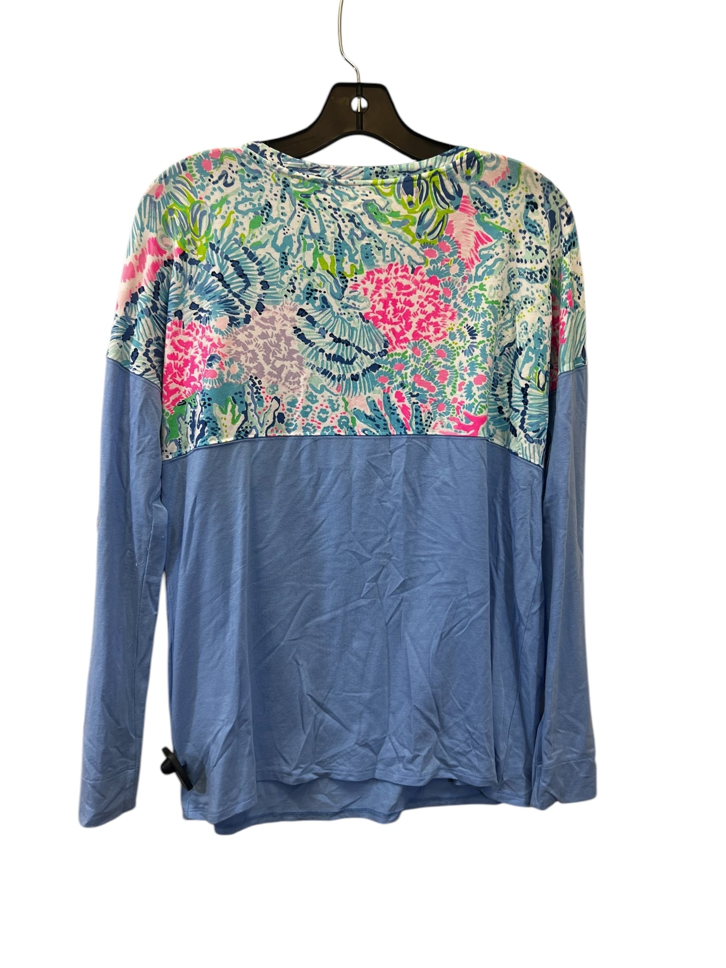 Top Long Sleeve By Lilly Pulitzer In Blue & Pink, Size: S