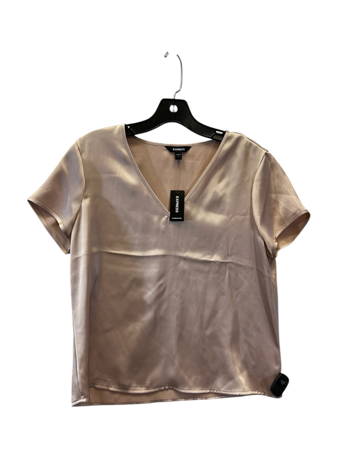 Top Short Sleeve By Express In Peach, Size: S