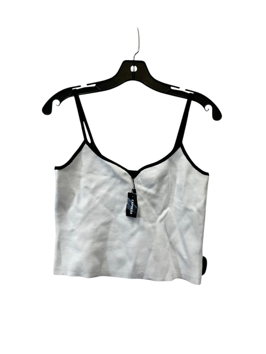 Top Sleeveless By Express In Black & White, Size: L