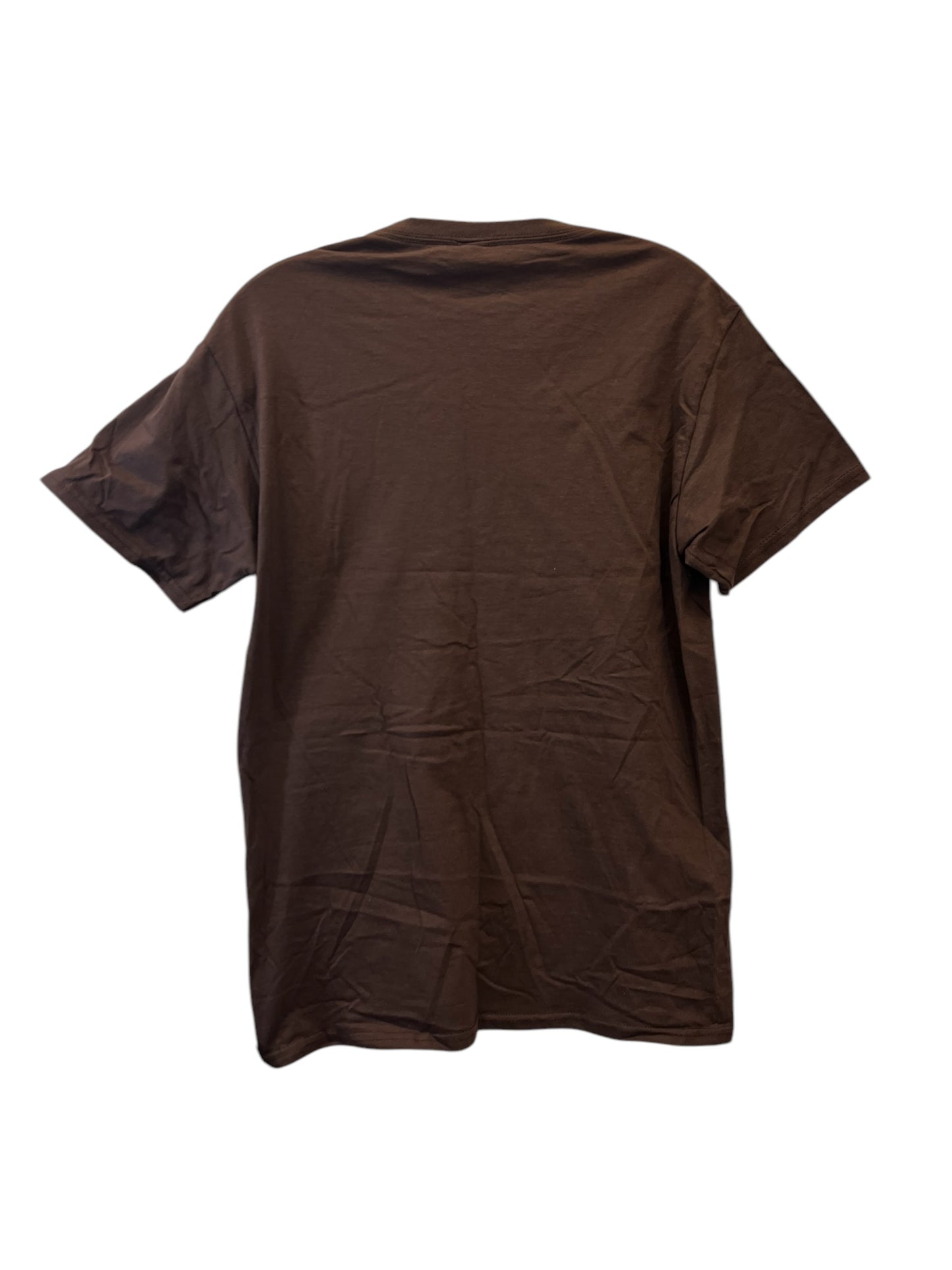 Top Short Sleeve Basic By Fruit Of The Loom In Brown & Orange, Size: S