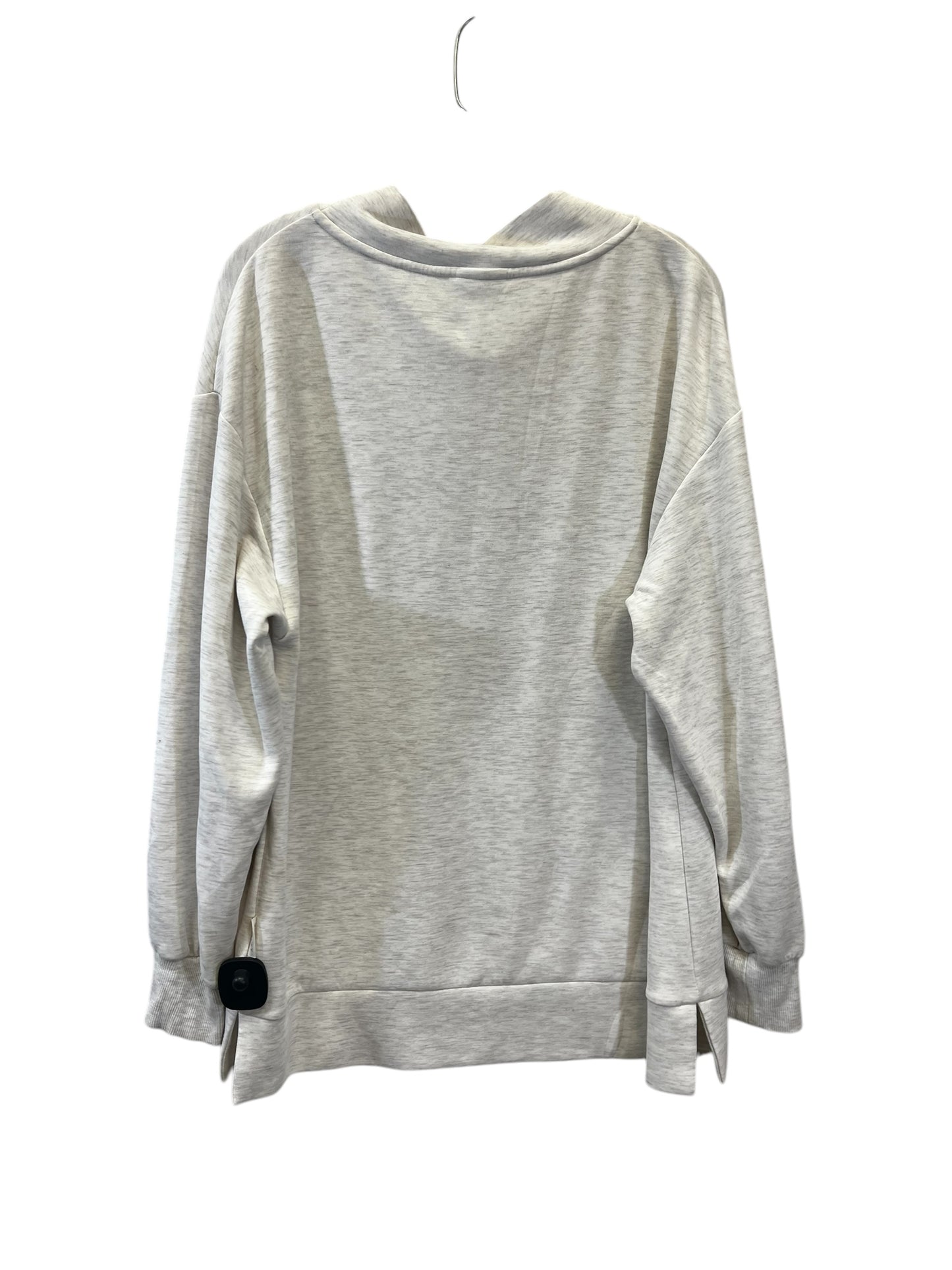 Sweatshirt Designer By Varley In Cream & Grey, Size: S