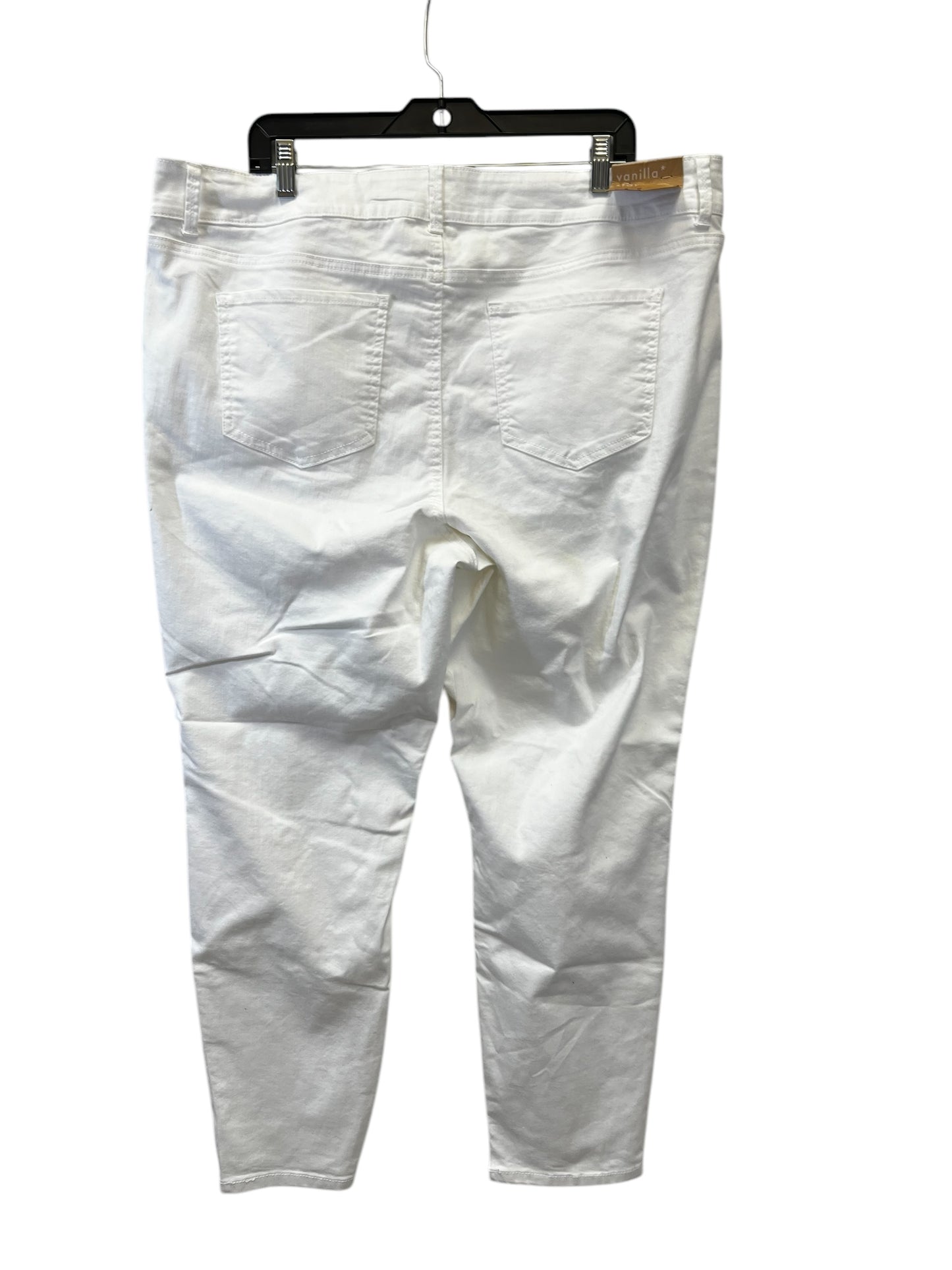 Jeans Skinny By Vanilla Star In White, Size: 18