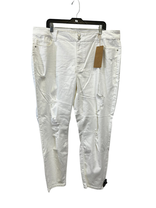 Jeans Skinny By Vanilla Star In White, Size: 18