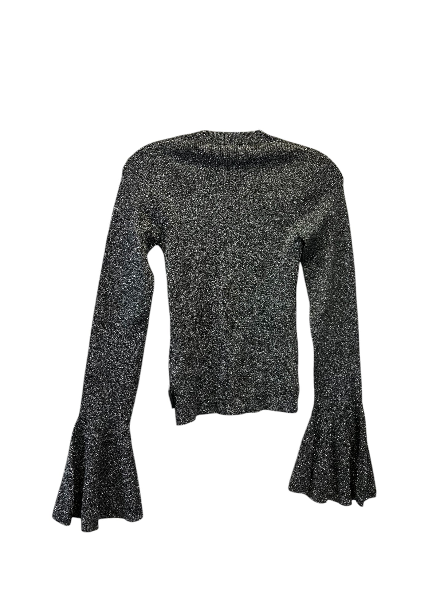 Top Long Sleeve Designer By Frame In Grey, Size: S