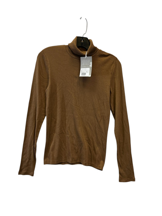 Top Long Sleeve Designer By Everlane In Tan, Size: M