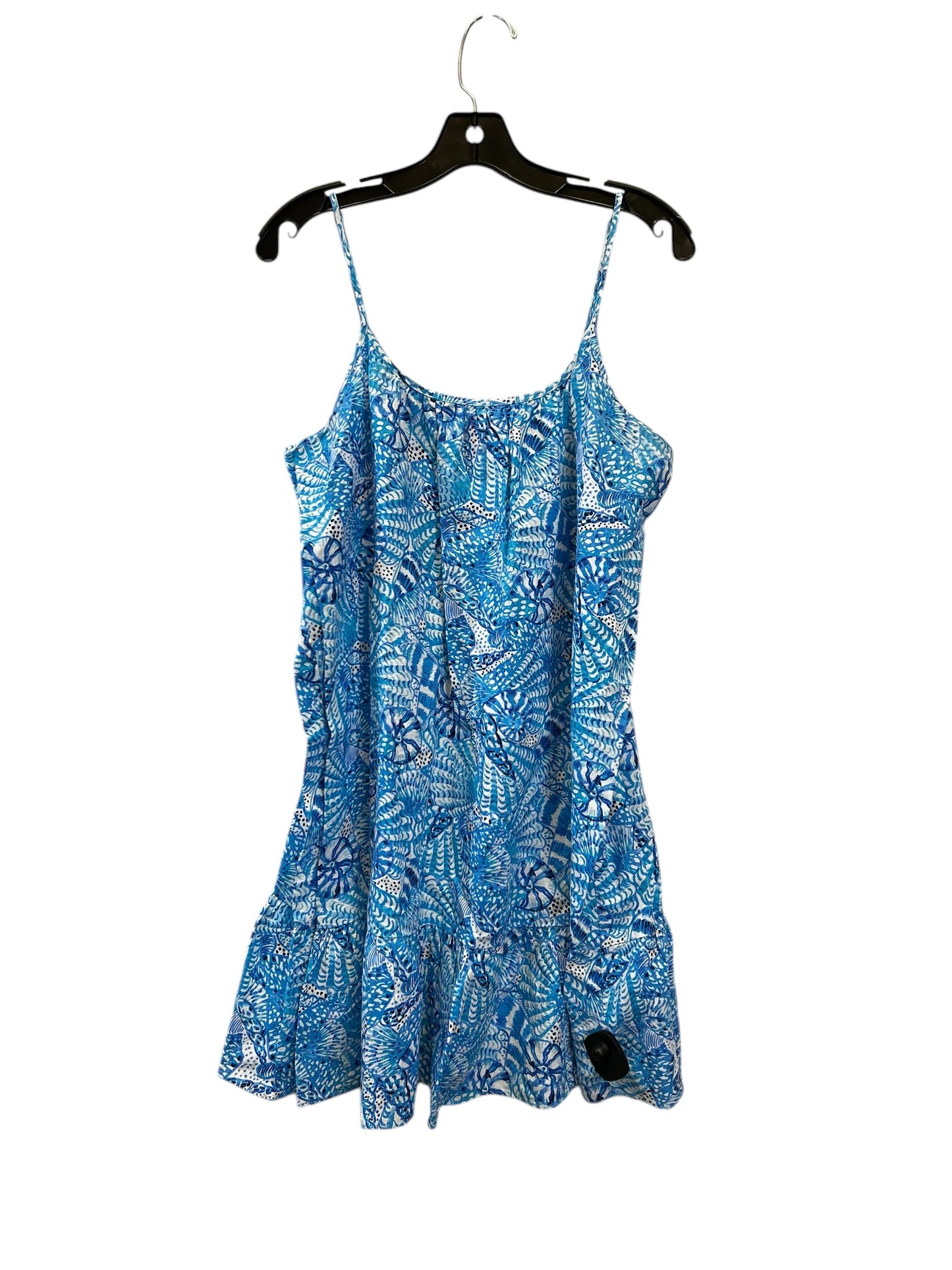 Dress Casual Midi By Lilly Pulitzer In Blue & White, Size: L