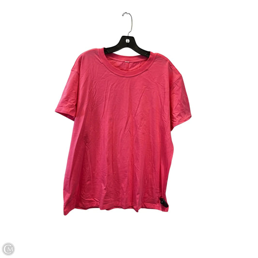 Athletic Top Short Sleeve By Lululemon In Pink, Size: Xl