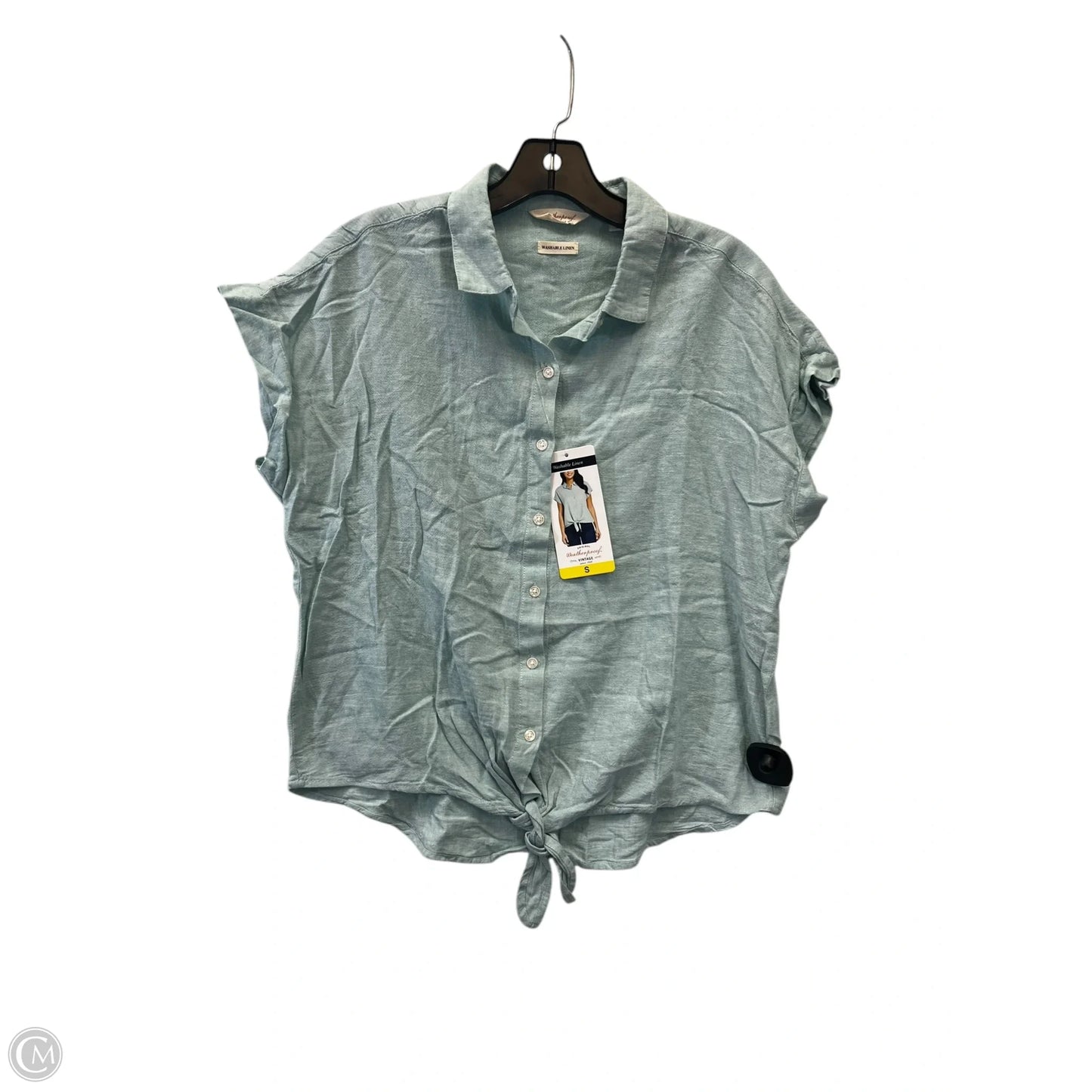 Top Short Sleeve By Weatherproof In Green, Size: S