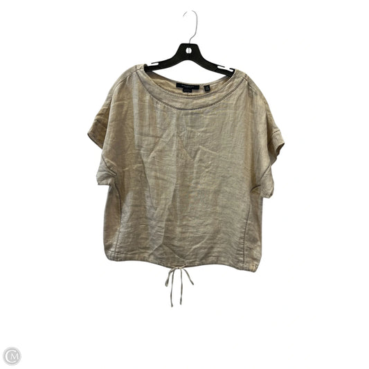 Top Short Sleeve By Marc New York In Tan, Size: M