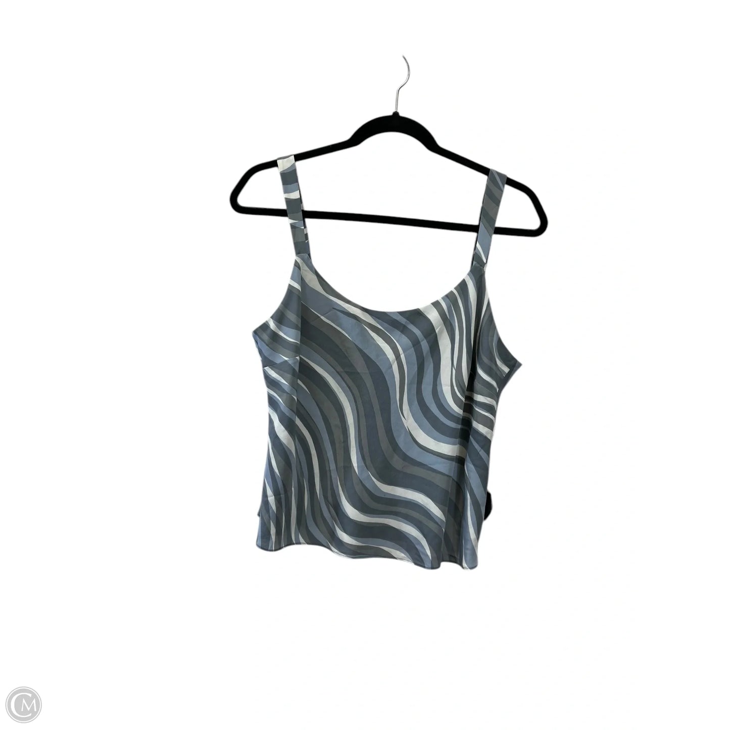 Top Sleeveless By Lafayette 148 In Blue & Grey, Size: M