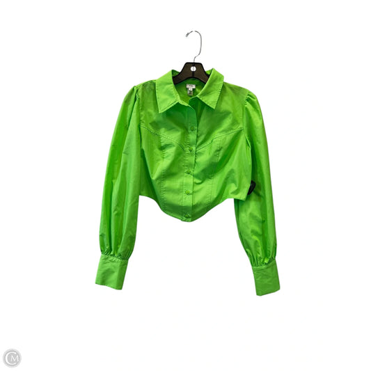 Top Long Sleeve By River Island In Green, Size: S