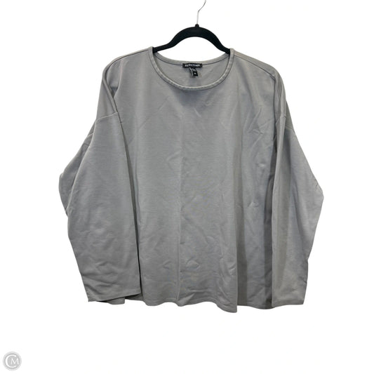 Top Long Sleeve Designer By Eileen Fisher In Taupe, Size: L