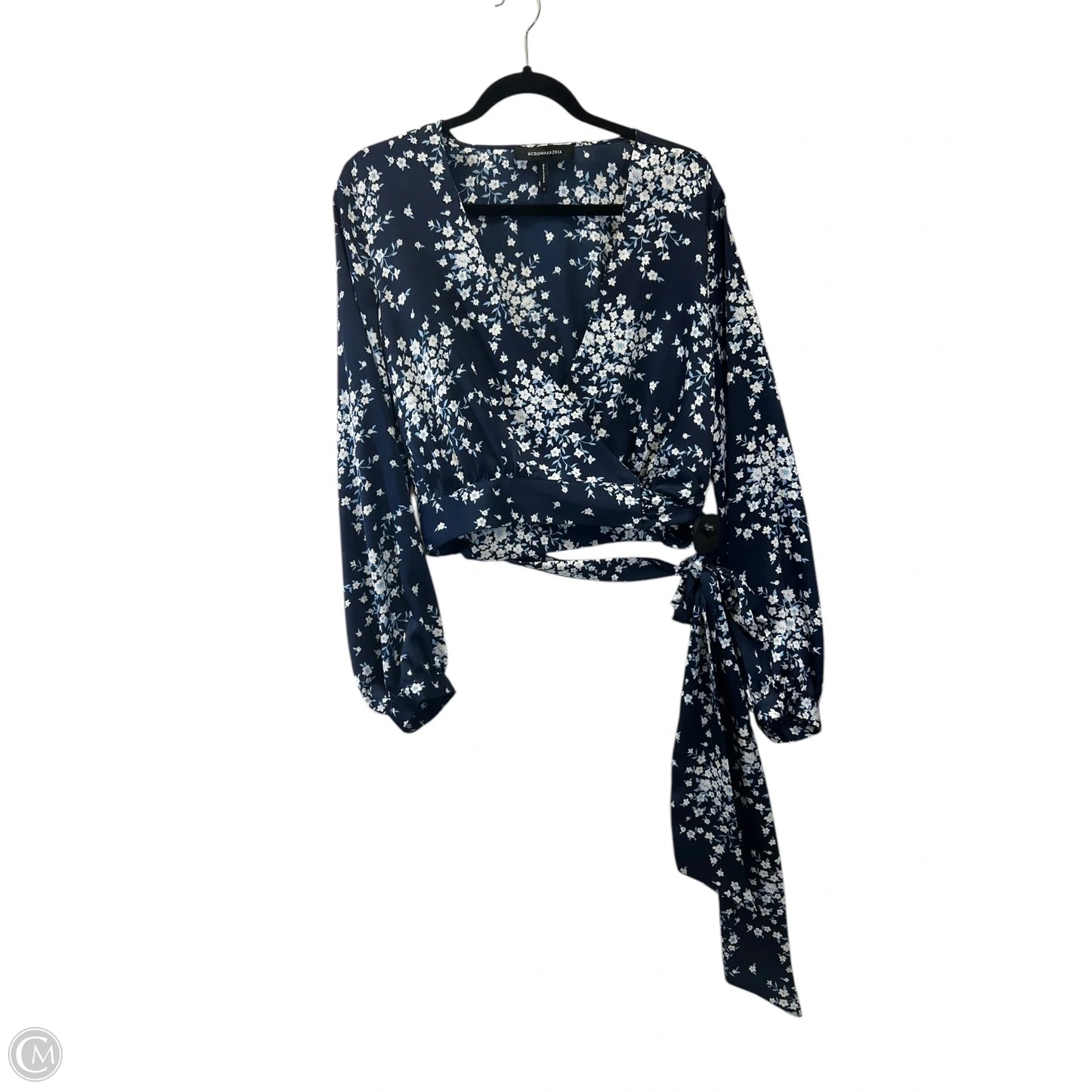 Top Long Sleeve Designer By Bcbgmaxazria In Floral Print, Size: L