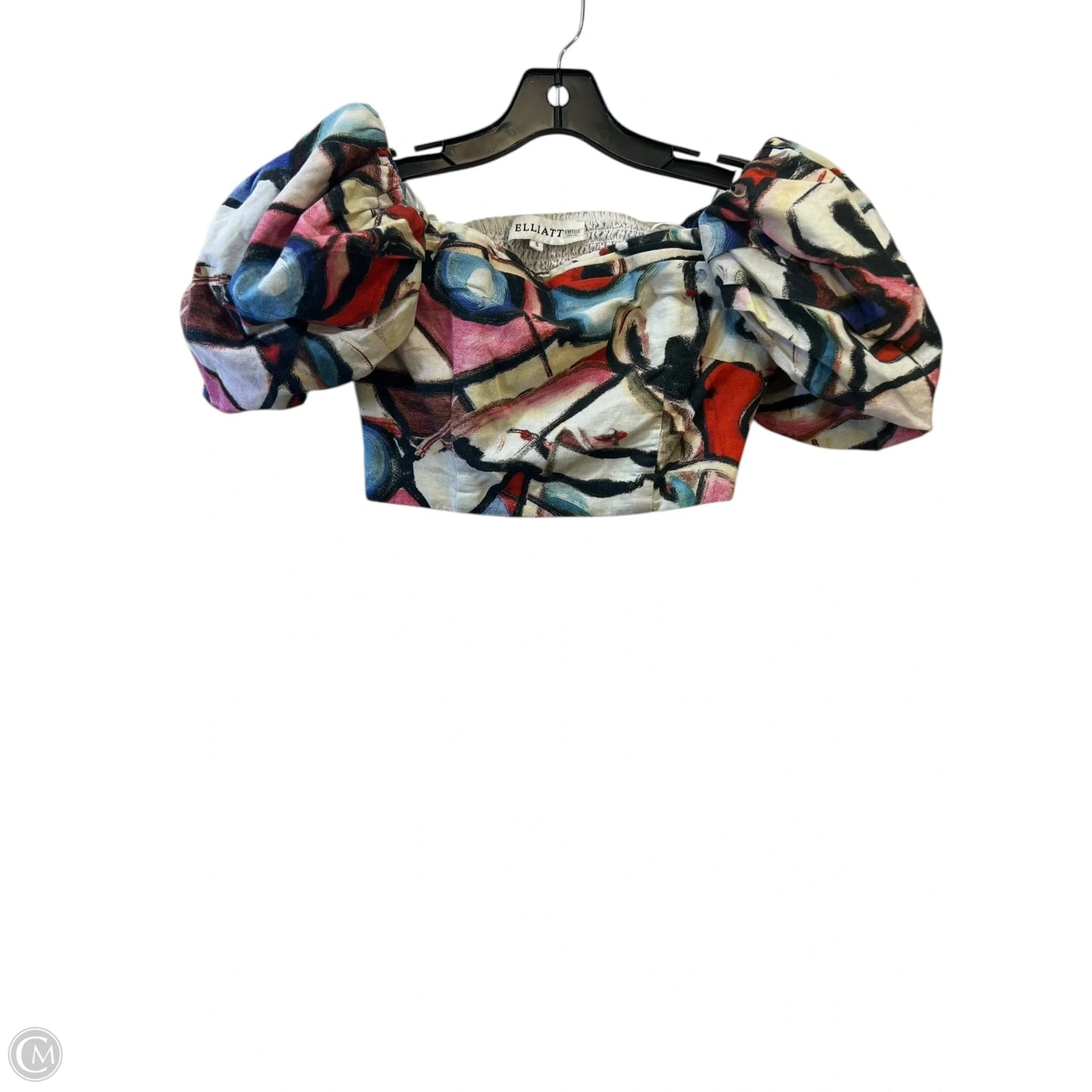 Top Short Sleeve Designer By Elliatt In Multi-colored, Size: S