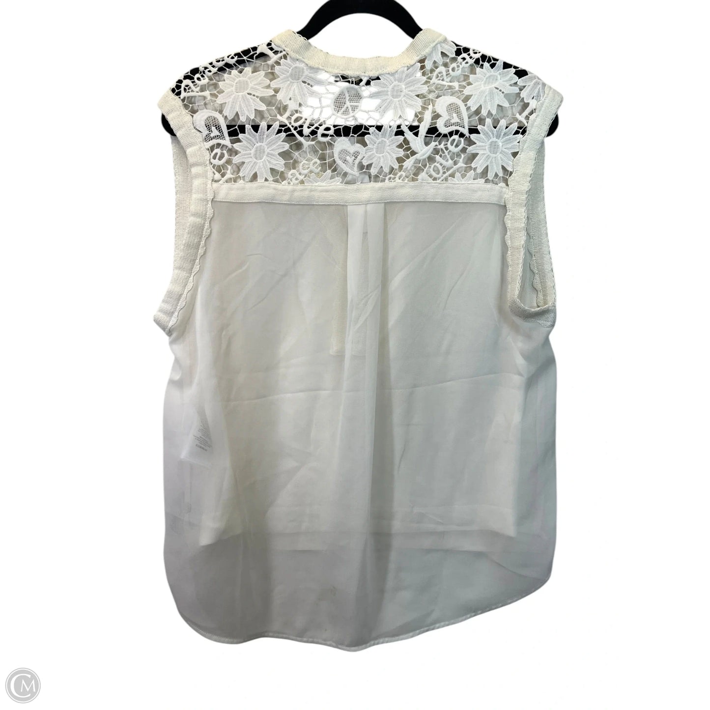 Top Sleeveless Designer By Sandro In White, Size: S