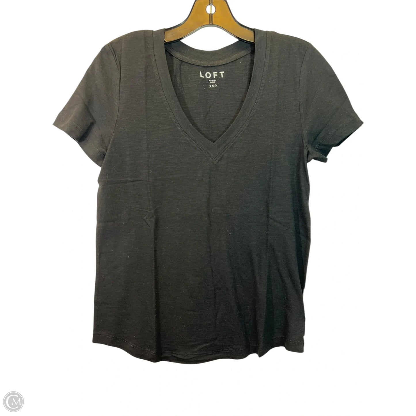 Top Short Sleeve Basic By Loft In Black, Size: Xsp