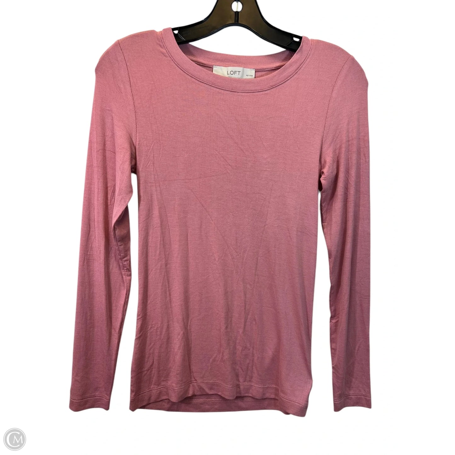 Top Long Sleeve Basic By Loft In Pink, Size: Sp